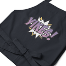 Förkläde med texten "YIKES!"