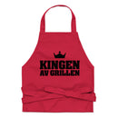 Förkläde med texten "Kingen av grillen"