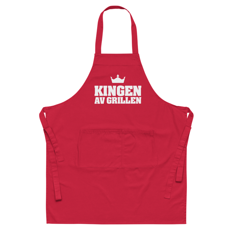 Förkläde med texten "Kingen av grillen"