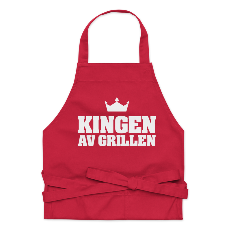 Förkläde med texten "Kingen av grillen"