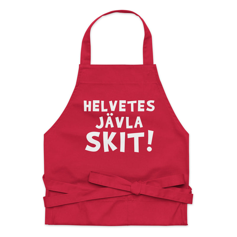 Förkläde med texten "Helvetes jävla skit"