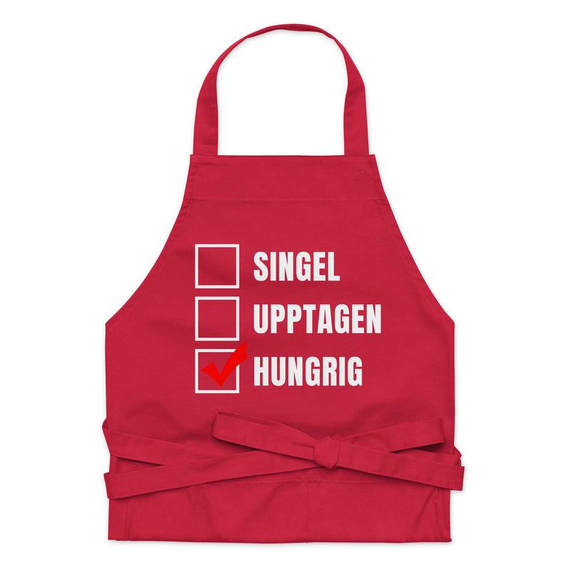 Förkläde med texten "Hungrig"