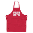 Förkläde med texten "Jag försökte gå i pension"