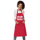 Förkläde med texten "Jag har inte tvättat händerna"