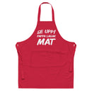 Förkläde med texten "Se upp! Pappa lagar mat"
