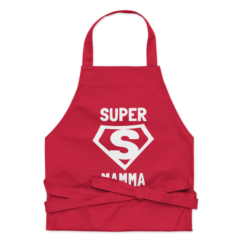Förkläde med texten "SUPER MAMMA"