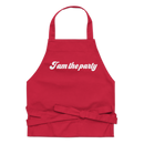 Förkläde med texten "I am the party"