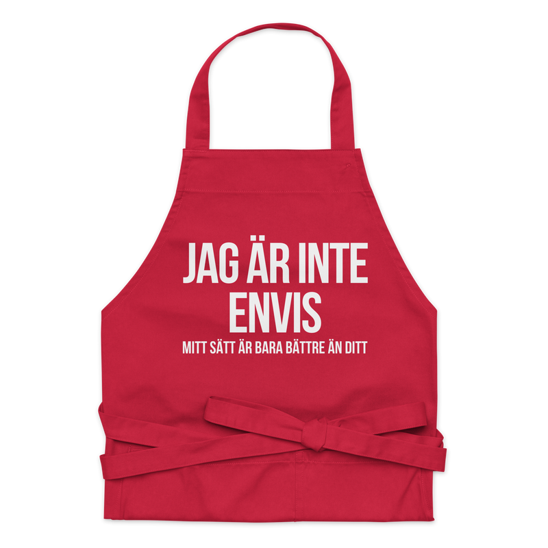 Förkläde med texten "Jag är inte envis"