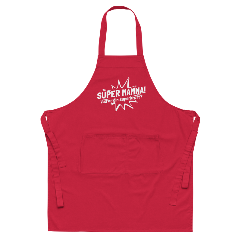 Förkläde med texten "SUPER MAMMA"