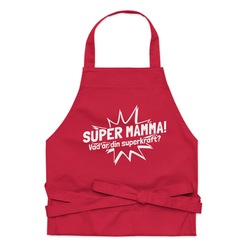 Förkläde med texten "SUPER MAMMA"