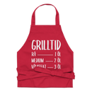 Förkläde med texten "Grilltid"
