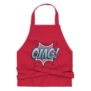 Förkläde med texten "OMG!"