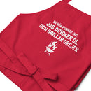 Förkläde med texten "Så funkar jag"