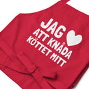 Förkläde med texten "Jag älskar att knåda"