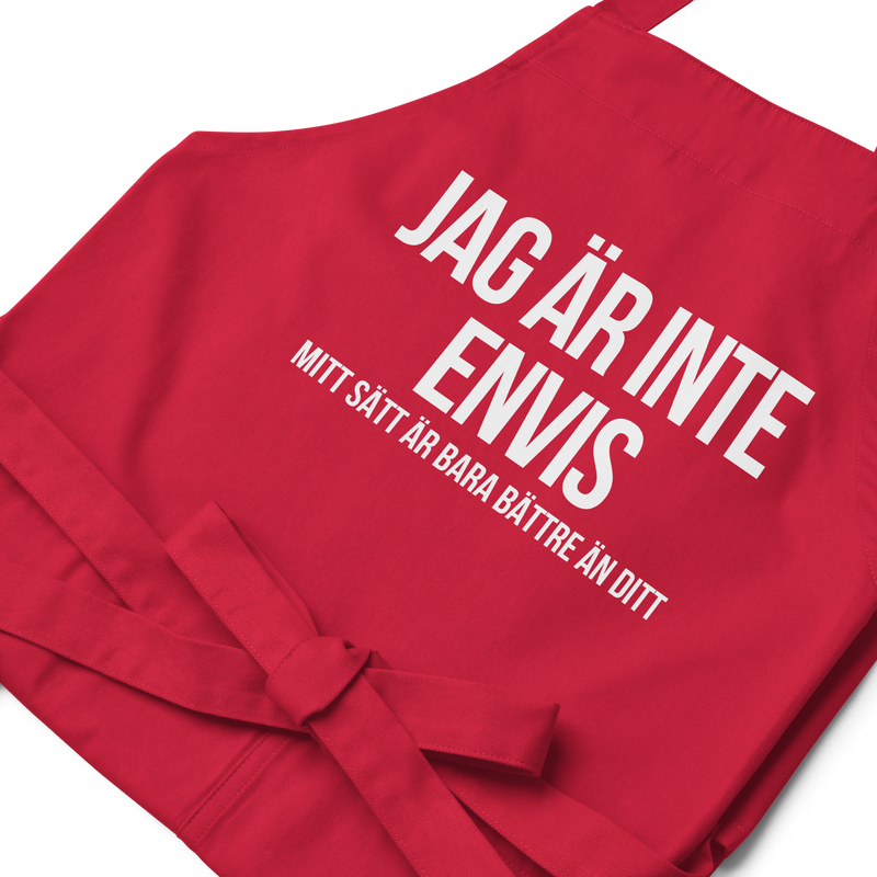 Förkläde med texten "Jag är inte envis"