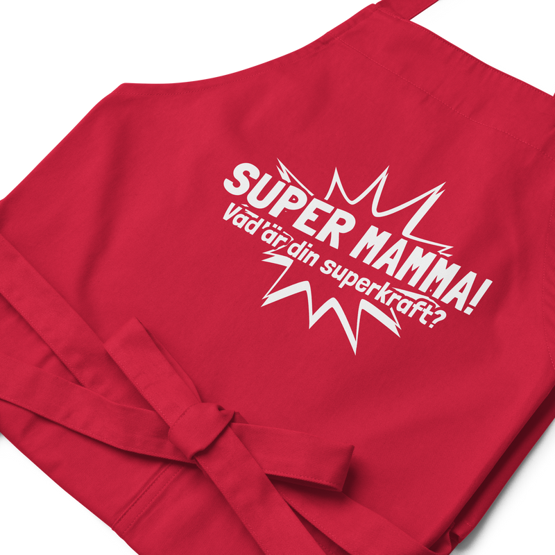 Förkläde med texten "SUPER MAMMA"