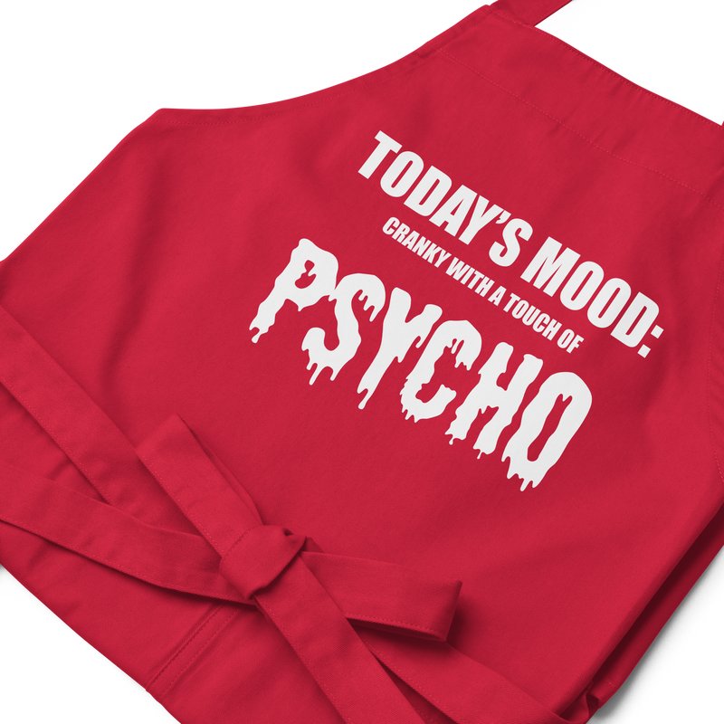 Förkläde med texten "Todays mood"