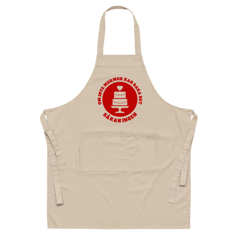 Förkläde med texten "Om inte mormor kan baka det - så kan ingen"