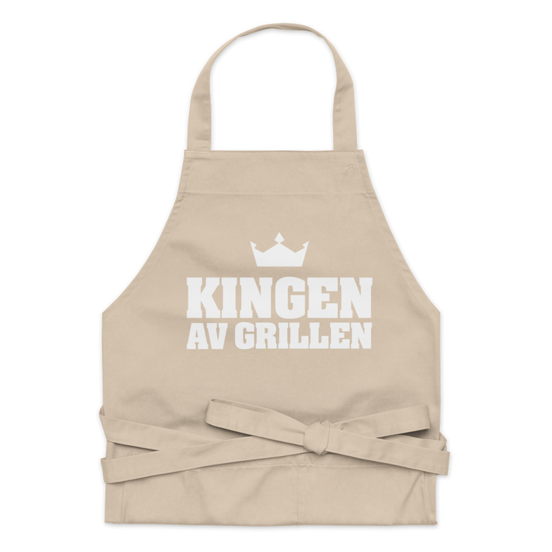 Förkläde med texten "Kingen av grillen"