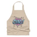 Förkläde med texten "OMG!"