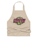 Förkläde med texten "KAPOW"