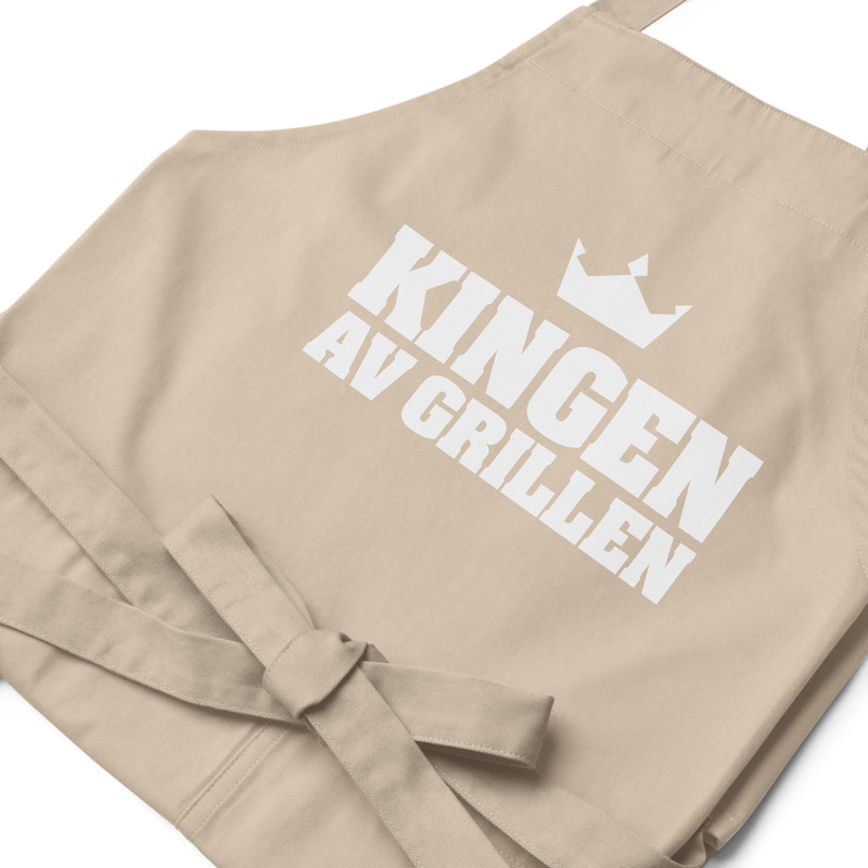 Förkläde med texten "Kingen av grillen"