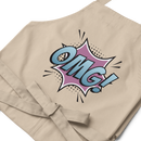 Förkläde med texten "OMG!"