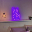 Peacetecken - neonskylt