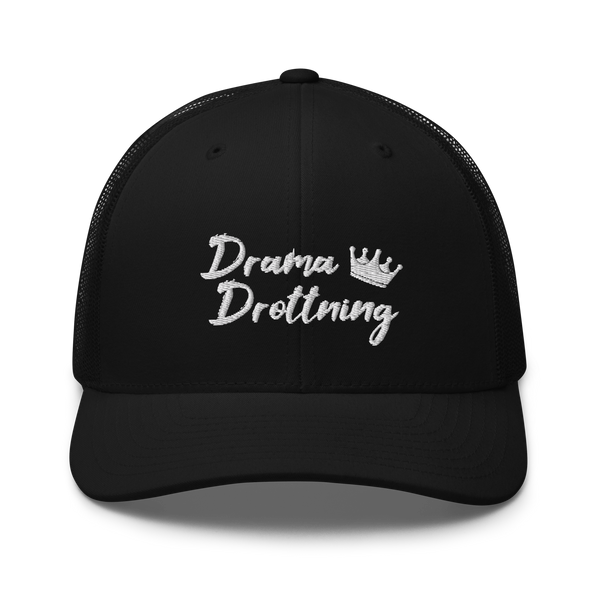 Trucker kepa med broderad text "Drama Drottning"