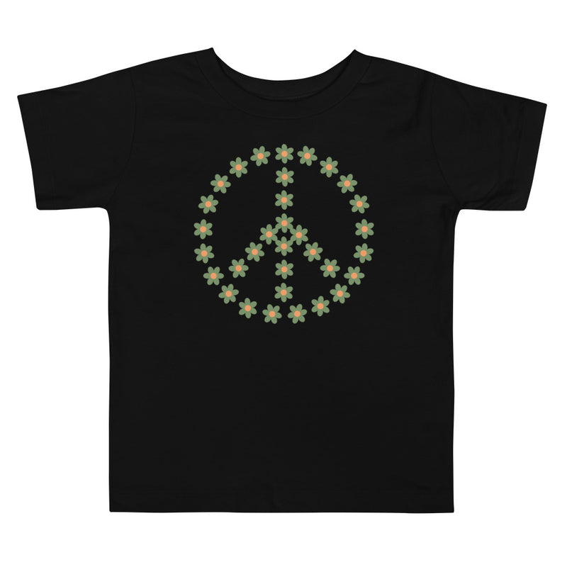 T-shirt för barn med peactecken av blommor