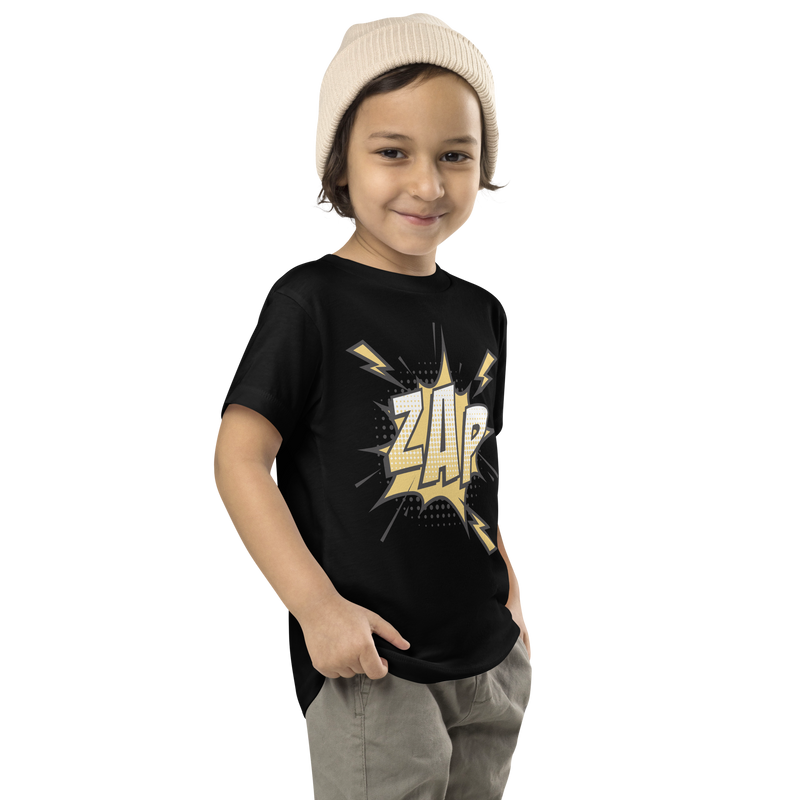 T-shirt för barn med texten "ZAP"