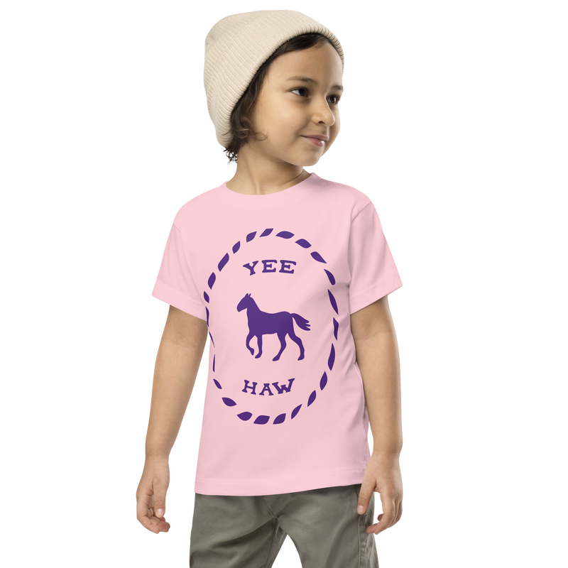 T-shirt för barn med texten "YEE HA"