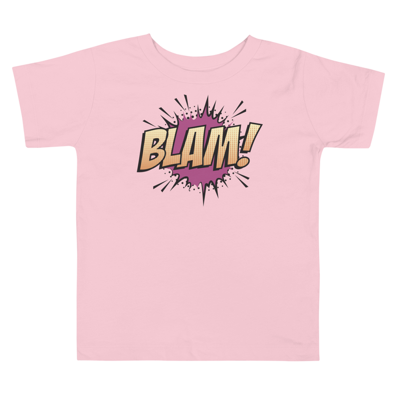 T-shirt för barn med texten "BLAM!"