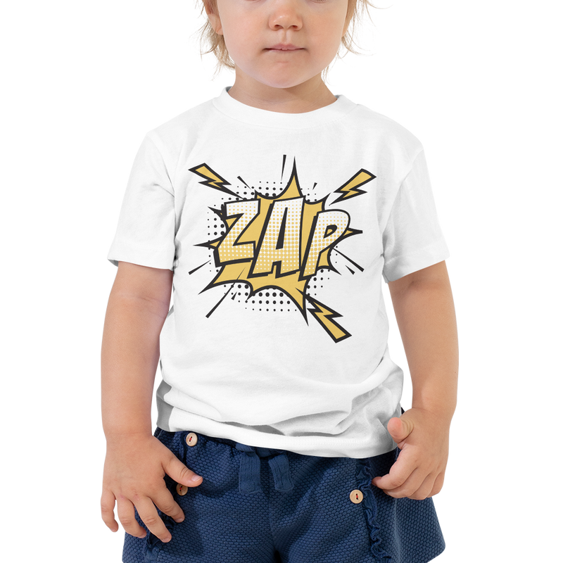 T-shirt för barn med texten "ZAP"