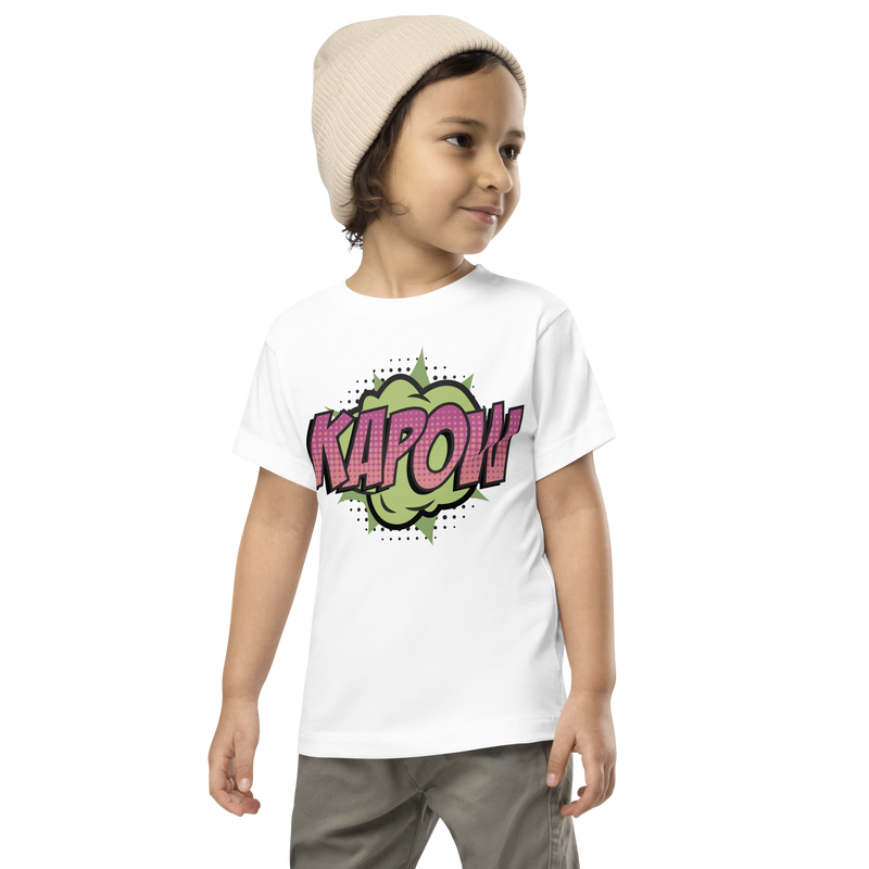 T-shirt för barn med texten "KAPOW!"