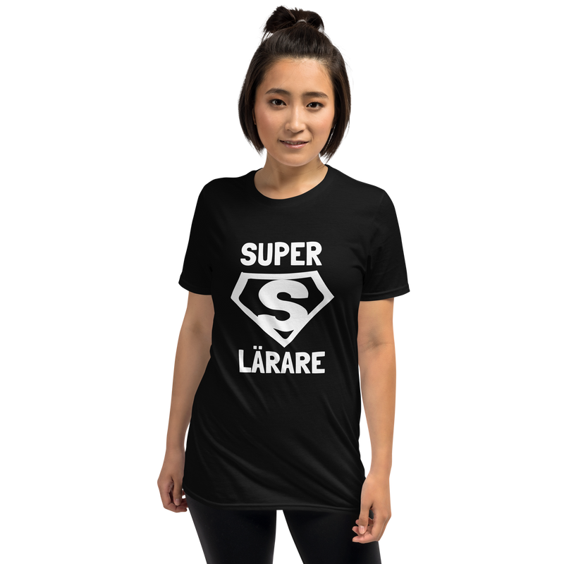 Kortärmad t-shirt i unisex-modell med texten - Superlärare