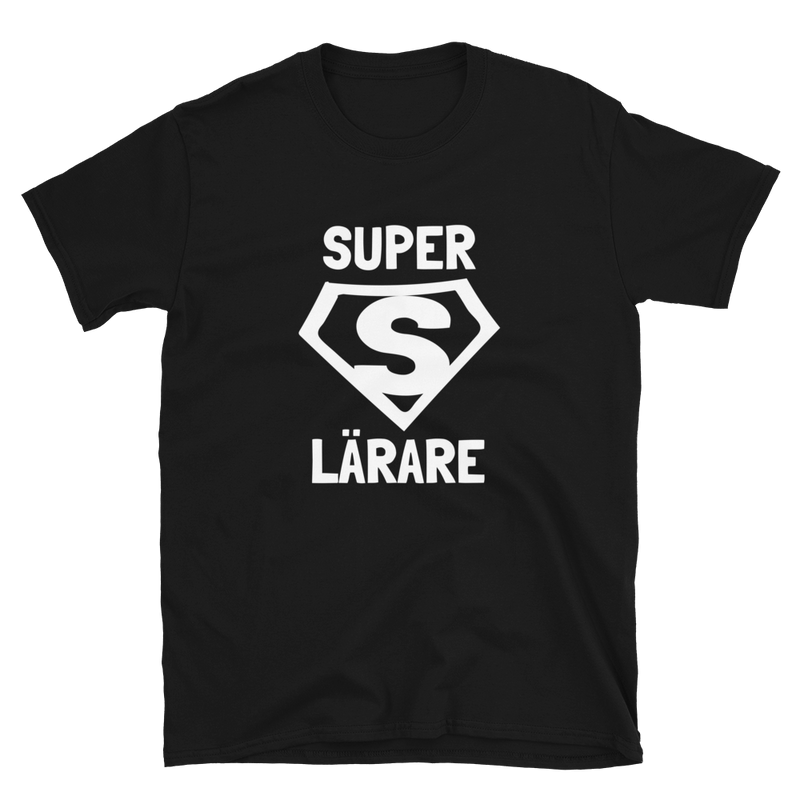 Kortärmad t-shirt i unisex-modell med texten - Superlärare