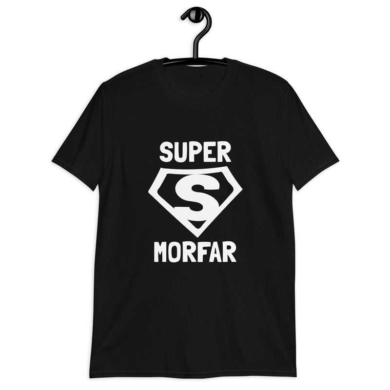 Kortärmad t-shirt i unisex-modell med texten Supermorfar