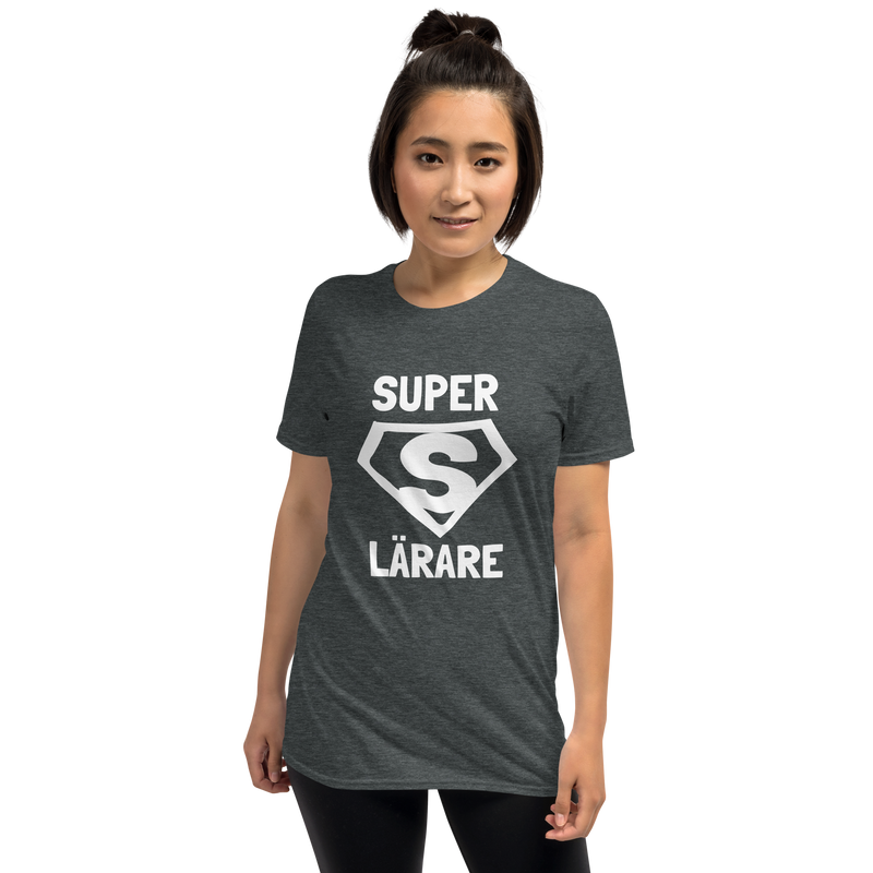 Kortärmad t-shirt i unisex-modell med texten - Superlärare