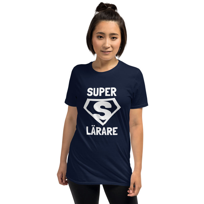 Kortärmad t-shirt i unisex-modell med texten - Superlärare