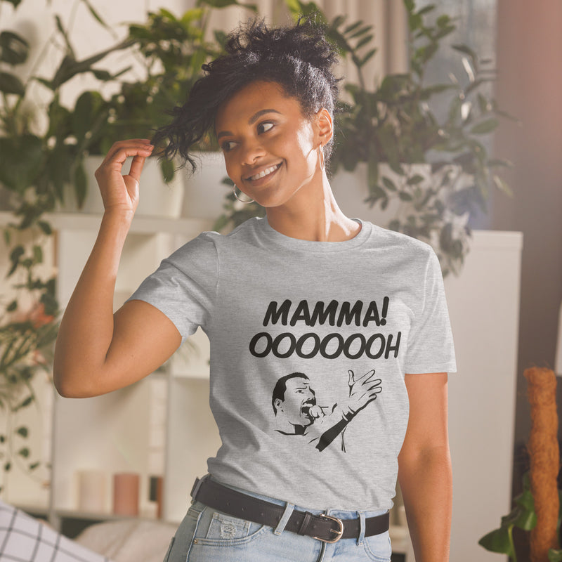 Kortärmad t-shirt i unisex-modell med texten - MAMMA OOOOOH!