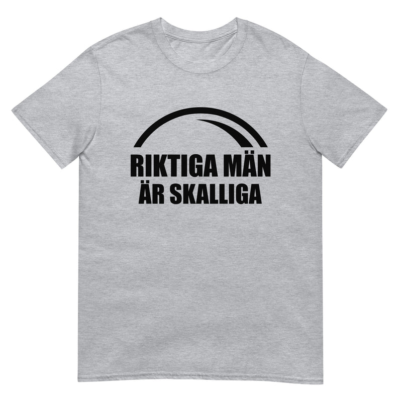 Kortärmad t-shirt i unisex-modell med texten - Riktiga män