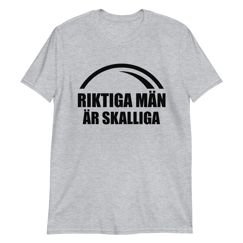 Kortärmad t-shirt i unisex-modell med texten - Riktiga män