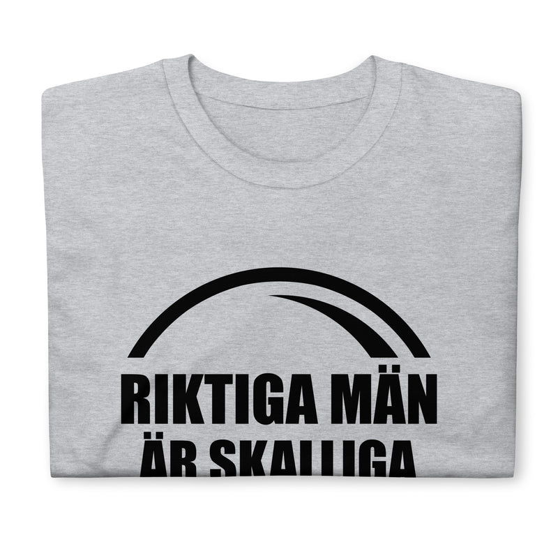 Kortärmad t-shirt i unisex-modell med texten - Riktiga män