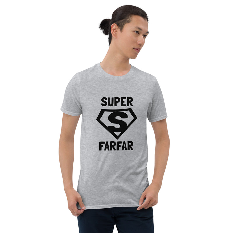 Kortärmad t-shirt i unisex-modell med texten - Superfarfar