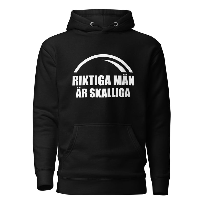 Hoodie med texten - "Riktiga män är skalliga"