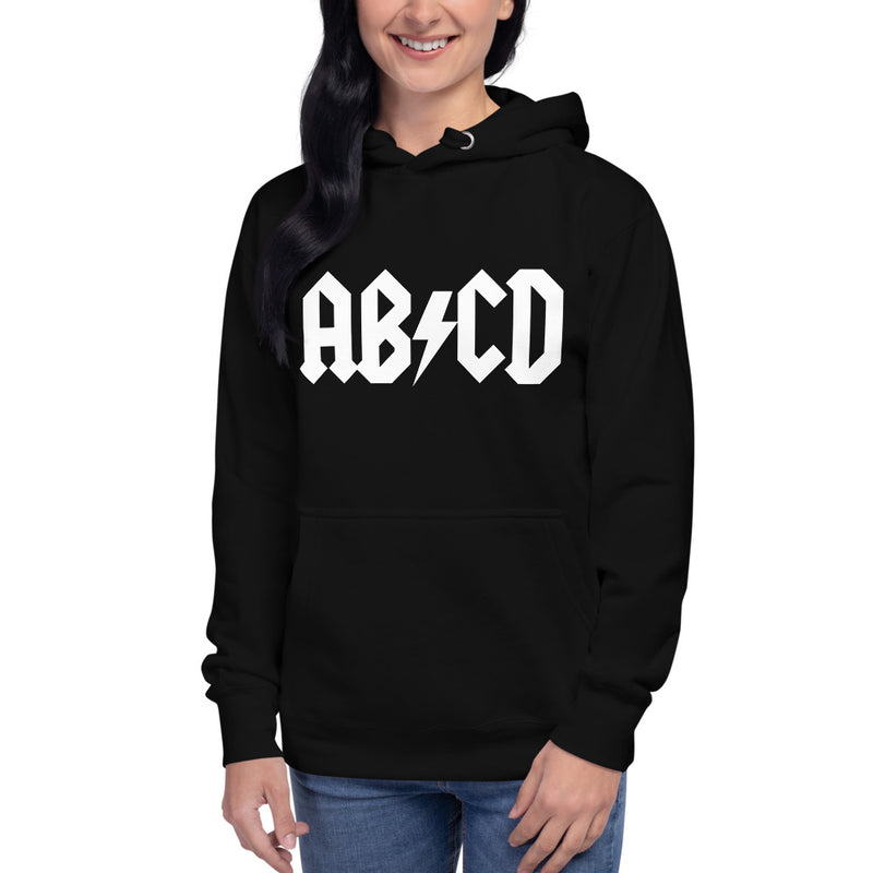 Hoodie med texten - "ABCD"