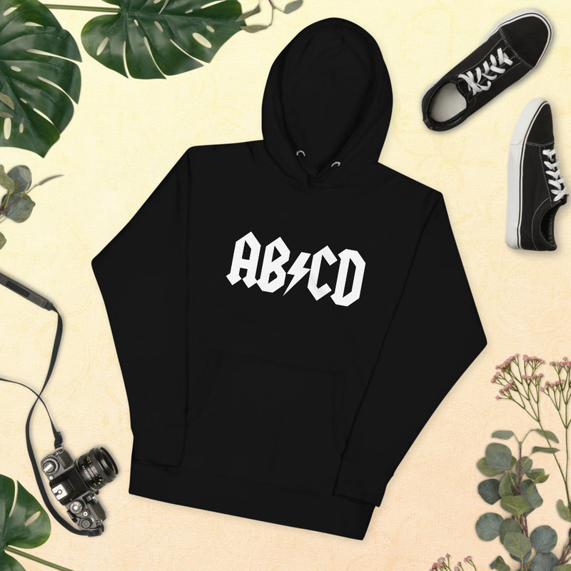 Hoodie med texten - "ABCD"