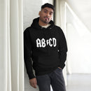 Hoodie med texten - "ABCD"