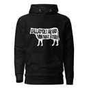Hoodie med texten - "Sallad? Det är vad min mat äter"